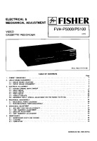 Fisher FVHP-5100 - Service Manual 